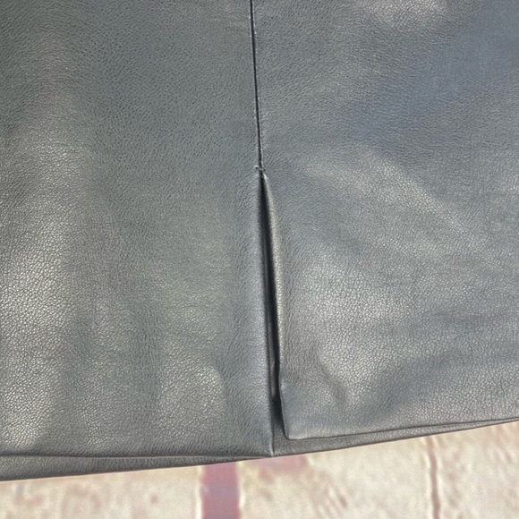 Blanc NYC Faux Leather Mini Skirt Size 28 Black - Picture 4 of 13